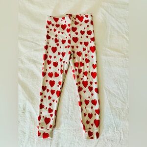 Mini Rodini Red Heart Print Leggings
